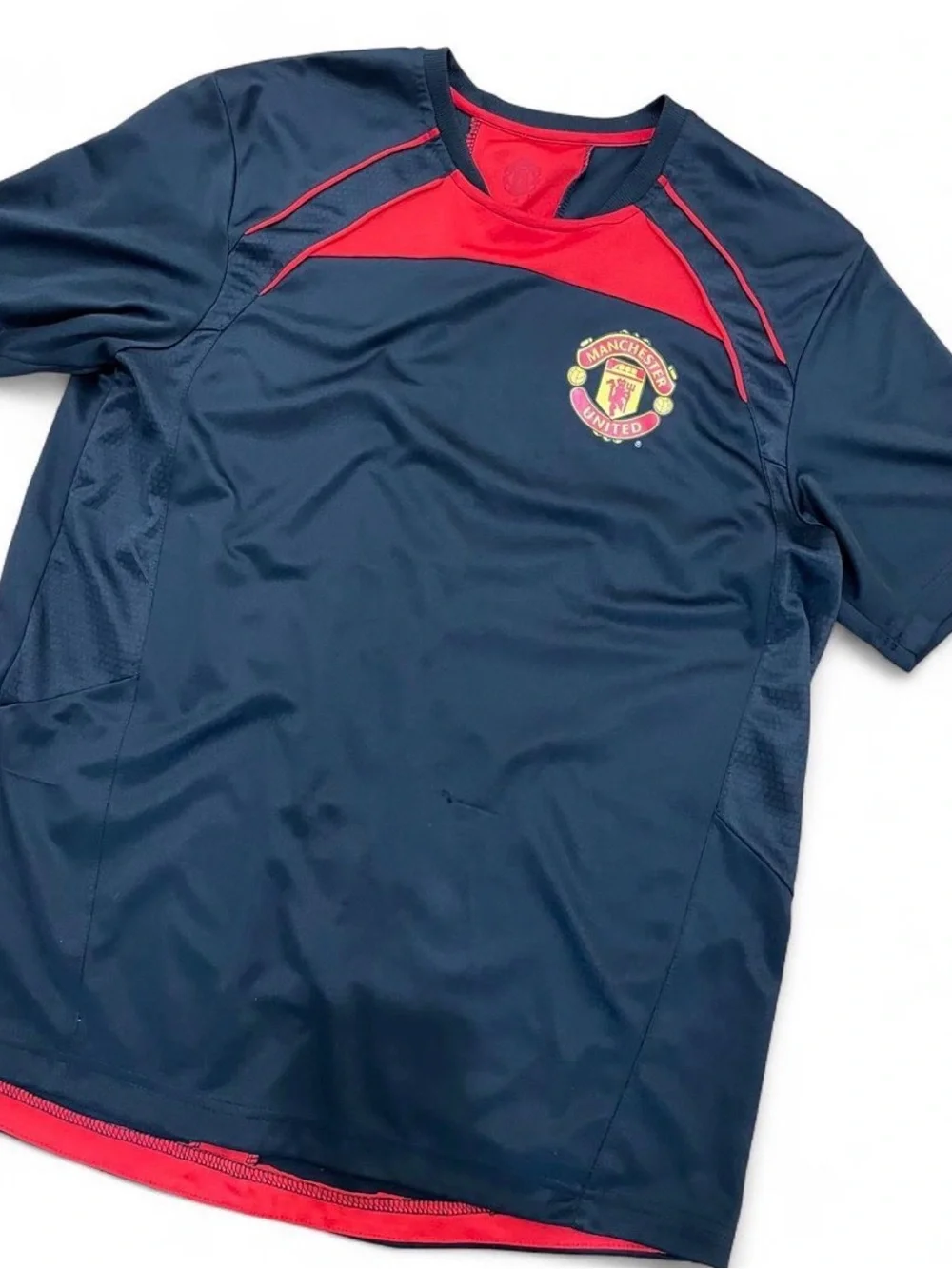 adidas Navy and Red Manchester United Training Jersey